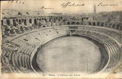 CPA Nimes L'Interieur des Arenes 