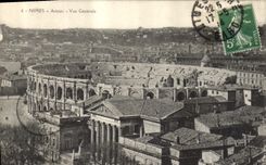 CPA Nimes Arenes Vue Generale 