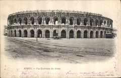 CPA Nimes Vue exterieure des Arenes 
