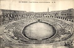 CPA Nimes Les Arenes vue interieure 