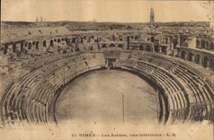 CPA Nimes Les Arenes vue interieure 