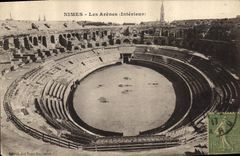 CPA Nimes Les Arenes Interieur 
