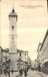 CPA Nimes L'Horloge et Perspective de la Rue Guizot 