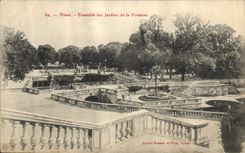 CPA Nimes Ensemble des Jardins de la Fontaine 