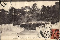 CPA Nimes Jardin de la Fontaine Grand Escalier 