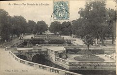 CPA Nimes Vue Generale de la Fontaine 