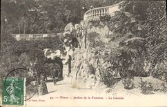 CPA Nimes Jardins de la Fontaine La Cascade 