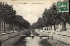 CPA Nimes Le Canal de la Fontaine 