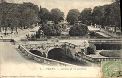 CPA Nimes Jardin de la fontaine 