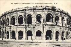 CPA Nimes Les Arenes vue exterieure cote Ouest 