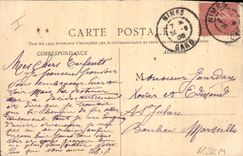 CPA Nimes Caserne du 38 Regiment d'Artillerie Militaria