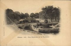 CPA Nimes Vue generale de la Fontaine 