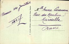 CPA Nimes la Tour Magne tour Romaine de Formectogonale qui s'eleve sur le Mont Cavalier 