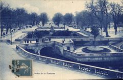 CPA Nimes Jardin de la Fontaine 
