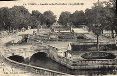 CPA Nimes Jardin de la Fontaine vue generale 