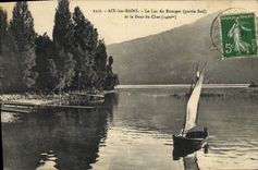 CPA Aix les Bains le Lac du Bourget Partie Sud et la Dent du Chat 