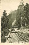 CPA Aix les Bains Chemin de Fer du Revard une tranchee Train