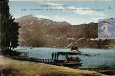 CPA La Savoie Touristique Aix les Bains le Lac du Bourget le Grand Port la Dent du Chat 