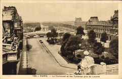 CPA Paris le Carrousel et les Tuileries pris du Louvre 