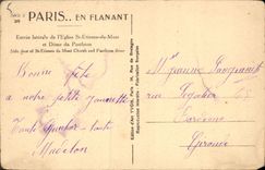 CPA Paris En Flanant Entree Laterale de l'eglise St Etienne du Mont et Dome du Pantheon 