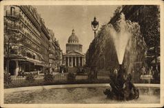 CPA Paris en Flanant Place Edmond Rostand Rue Soufflot et Pantheon 