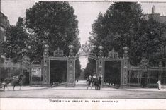 CPA Paris la Grille du Parc Monceau 