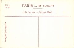 CPA Paris en Flanant l'Ile St Louis Bateau