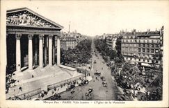 CPA Marque Pax Paris Ville Lumiere l'eglise de la Madeleine 