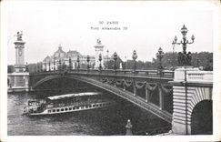 CPA Paris Pont Alexandre III Bateau