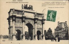 CPA Paris Arc de Triomphe du Carrousel Commence en 1806 Imitation de l'arc de Septime Severe de Rome