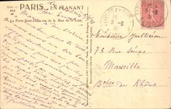 CPA Paris en Flanant la Porte Saint Denis vue de la Rue de la Lune 