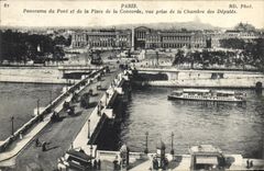 CPA Paris panorama du Pont et de la Place de la Concorde vue prise de la Chambre des Deputes 