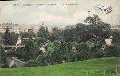 CPA Paris Buttes Chaumont vue general
