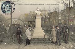 CPA Paris statue de Frederic Lemaitre Canal Saint Martin 