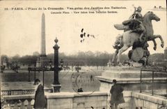 CPA Paris Place de la Concorde vue prise des jardins des Tuileries 