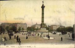 CPA Paris la place de la Bastille 