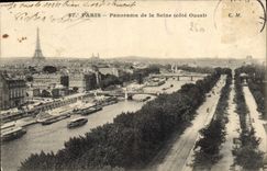 CPA Paris Panorama de la Seine Cote Ouest 