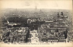 CPA Paris panorama pris du Pantheon sur le Luxembourg 