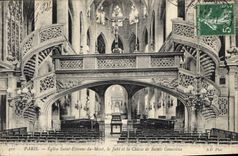 CPA Paris Eglise Saint Etienne du Mont le Jube et la Chasse de Sainte Genevieve 