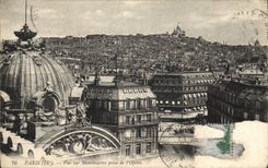 CPA Paris IX vue sur Montmartre prise de l'Opera 