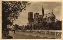 CPA Paris en Flanant Notre Dame et le Square de l'archeveche 