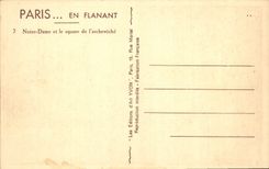 CPA Paris en Flanant Notre Dame et le Square de l'archeveche 