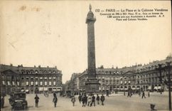 CPA Paris La Place et la Colonne Vendome Construite de 1806 a 1810 