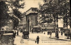 CPA Paris Boulevard St Denis et la Porte St Martin 