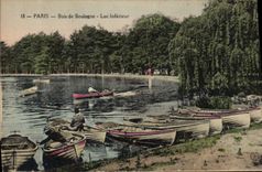CPA Paris Bois de Boulogne Lac Inferieur Bateaux