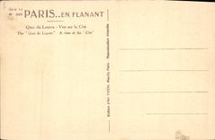 CPA Paris en Flanant Quai du Louvre vue sur la Cite