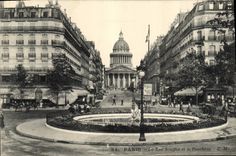 CPA Paris la Rue Soufflot et le Pantheon 