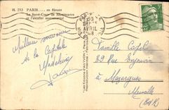 CPA Paris en Flanant le Sacre Coeur de Montmartre et l'escalier monumental 