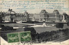 CPA Paris la Place du Carrousel et le nouveau Louvre 
