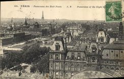 CPA Paris Panorama des Huit Ponts 